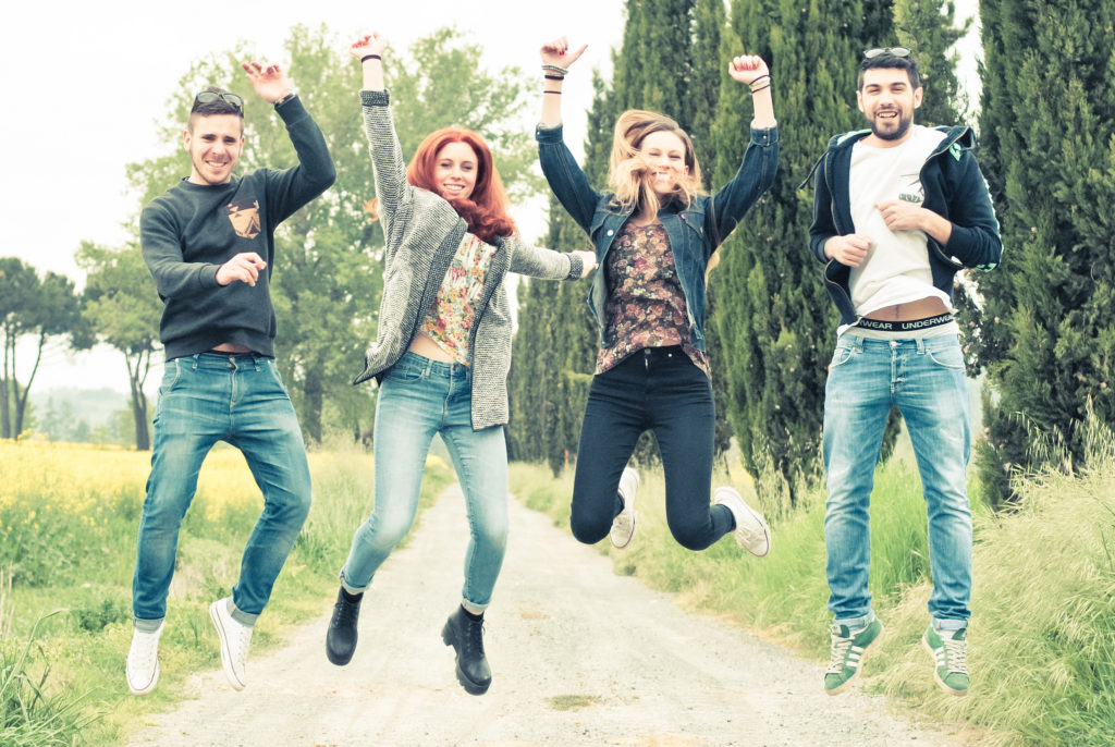 Young people jumping - pic credit ciokka